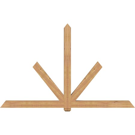 Ekena Millwork Kennewick Timber Gable Bracket, Western Red Cedar, 108"W x 68"H x 5 1/2"D x 5 1/2"F, 15/12 Pitch GBW108X68X0606KEN00SWR
